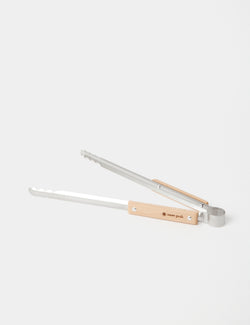 Snow Peak Barbeque Tongs - Steel/Wood