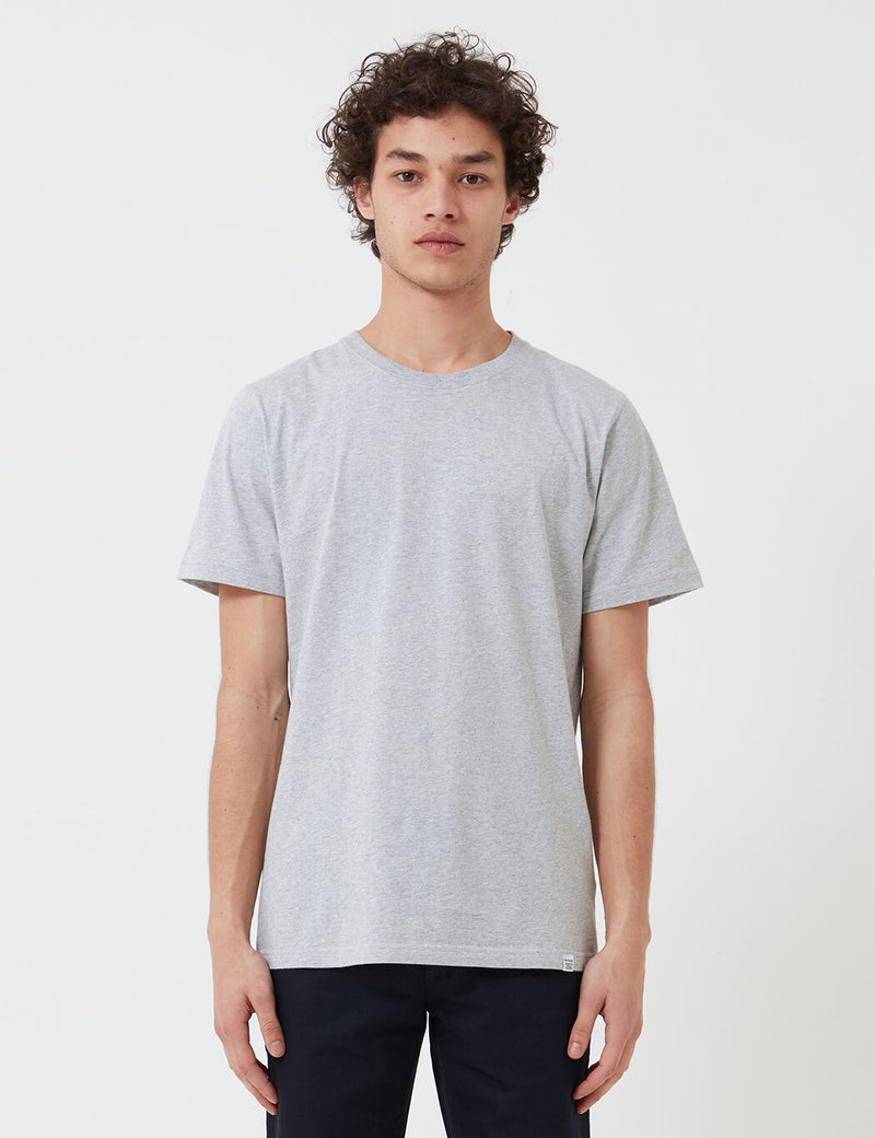 T-Shirt Norse Projects Niels Standard (Coton Bio) - Light Grey Heather