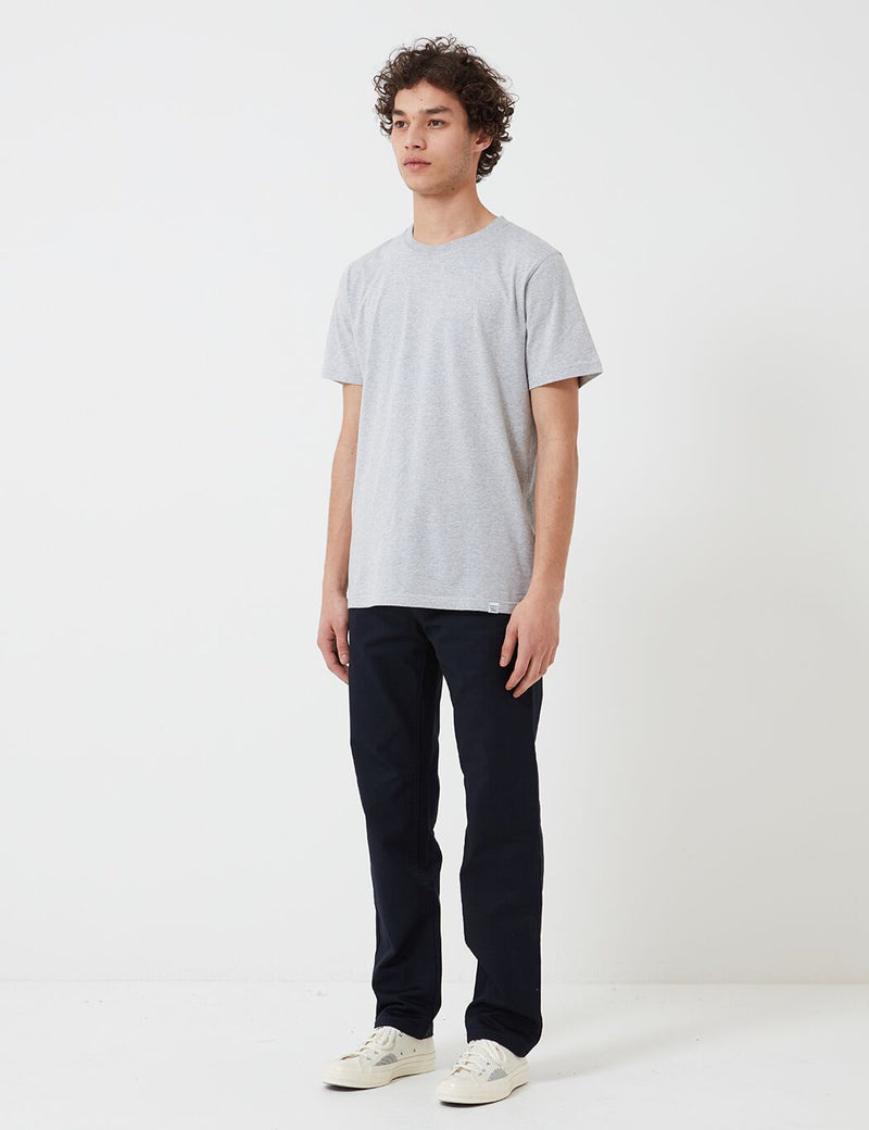 Norse Projects Niels  Standard T-Shirt (Organic Cotton) - Light Grey Heather