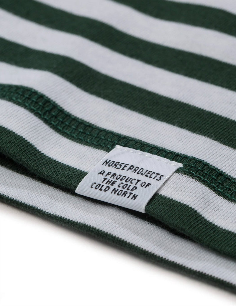 Norse Projects Niels Classic Stripe T-Shirt - Dartmouth Green