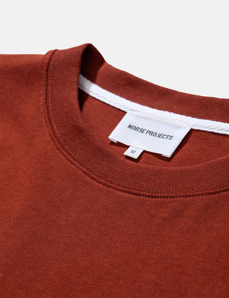 Norse Projects Johannes Pocket T-Shirt - Madder Brown