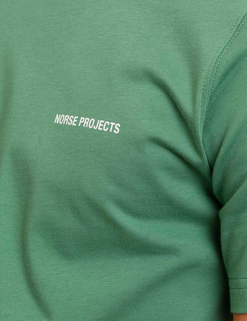 Norse Projects Niels Core Logo T-Shirt - Flechtengrün