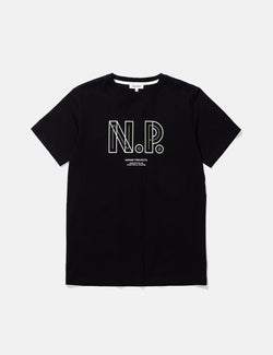 Norse Projects Niels Teknisk Logo T-Shirt - Black