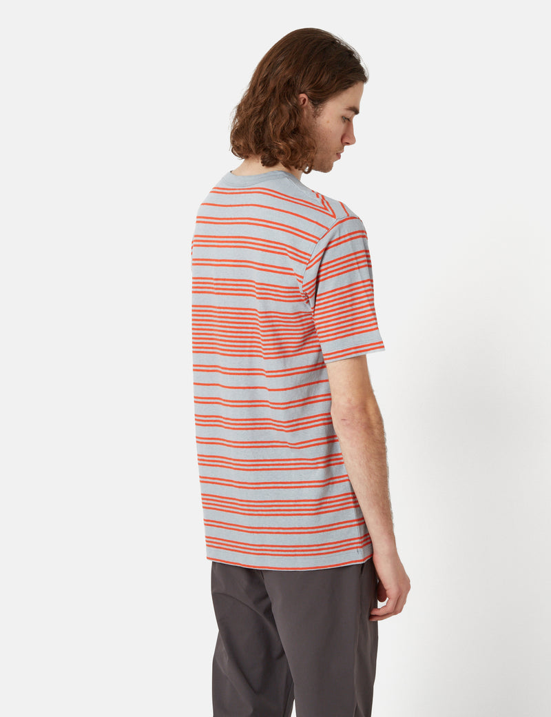 Norse Projects Johannes Sailor Stripe T-Shirt - Silver Blue