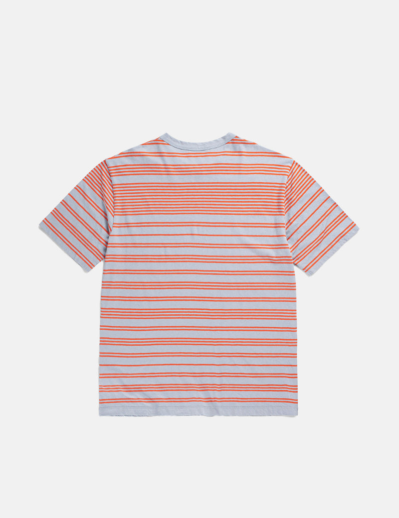 Norse Projects Johannes Sailor Stripe T-Shirt - Silver Blue