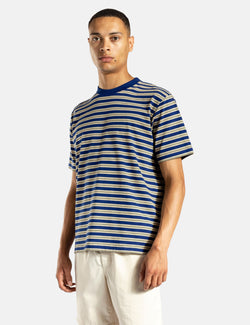 Norse Projects Johannes Nautical Stripe T-Shirt - Ultra Marine Blue