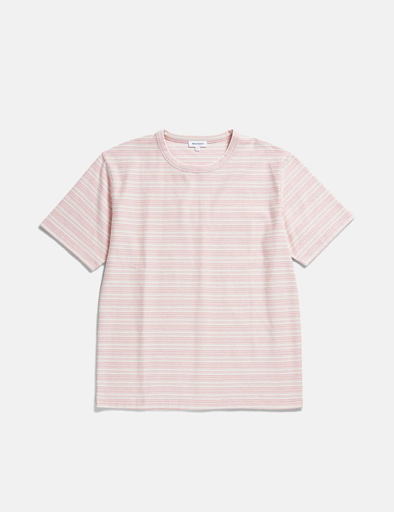 Norse Projects Johannes Reversed Mini Stripe - Light Pink