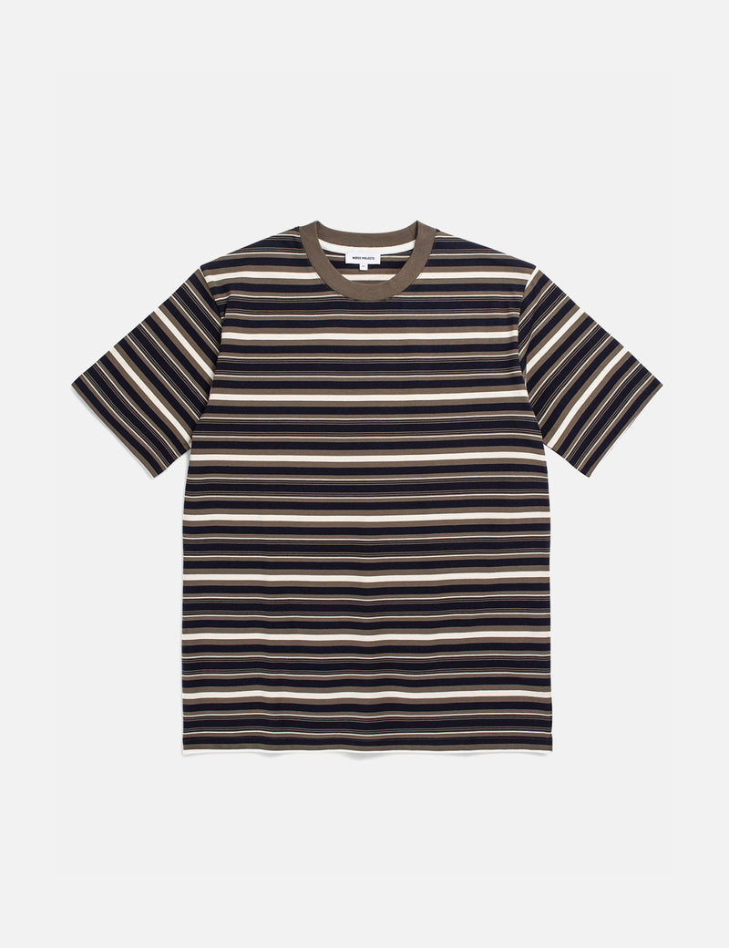 Norse Projects Johannes Multistripe T-Shirt - Ivy Green