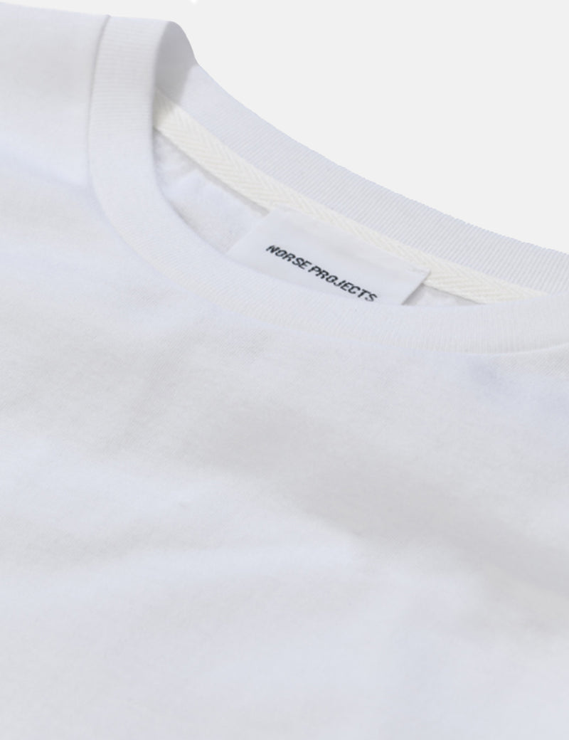 Norse Projects Niels Long Sleeve T-Shirt (Organic Cotton) - White