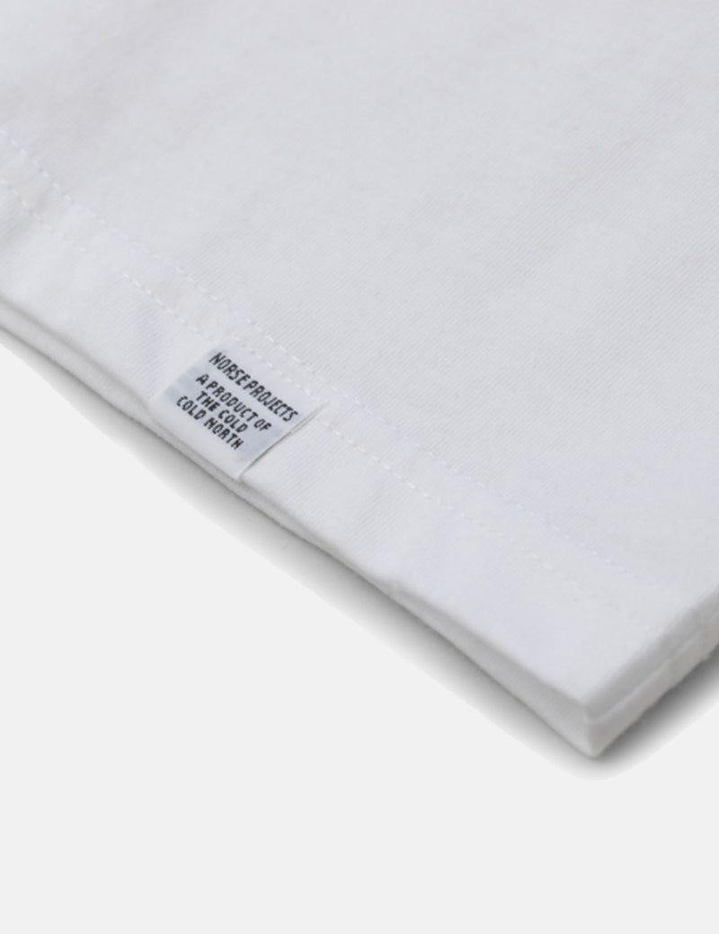 Norse Projects Niels Long Sleeve T-Shirt (Organic Cotton) - White