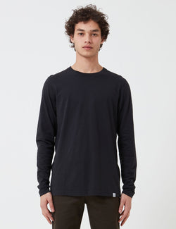 Norse Projects Niels Long Sleeve T-Shirt (Organic Cotton) - Black