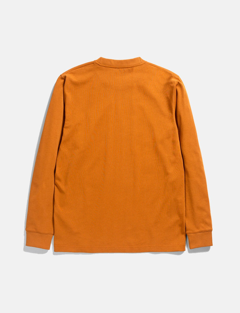 Norse Projects Heavy Logo Longsleeve T-Shirt - Rufous Orange