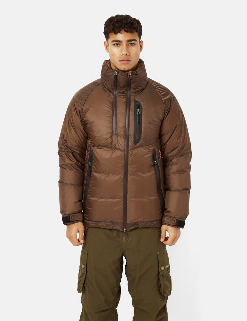 Nanga Aurora Light Stand Collar Down Jacket - Brown