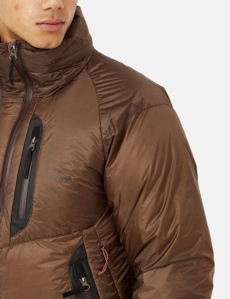 Nanga Aurora Light Stand Collar Down Jacket - Brown
