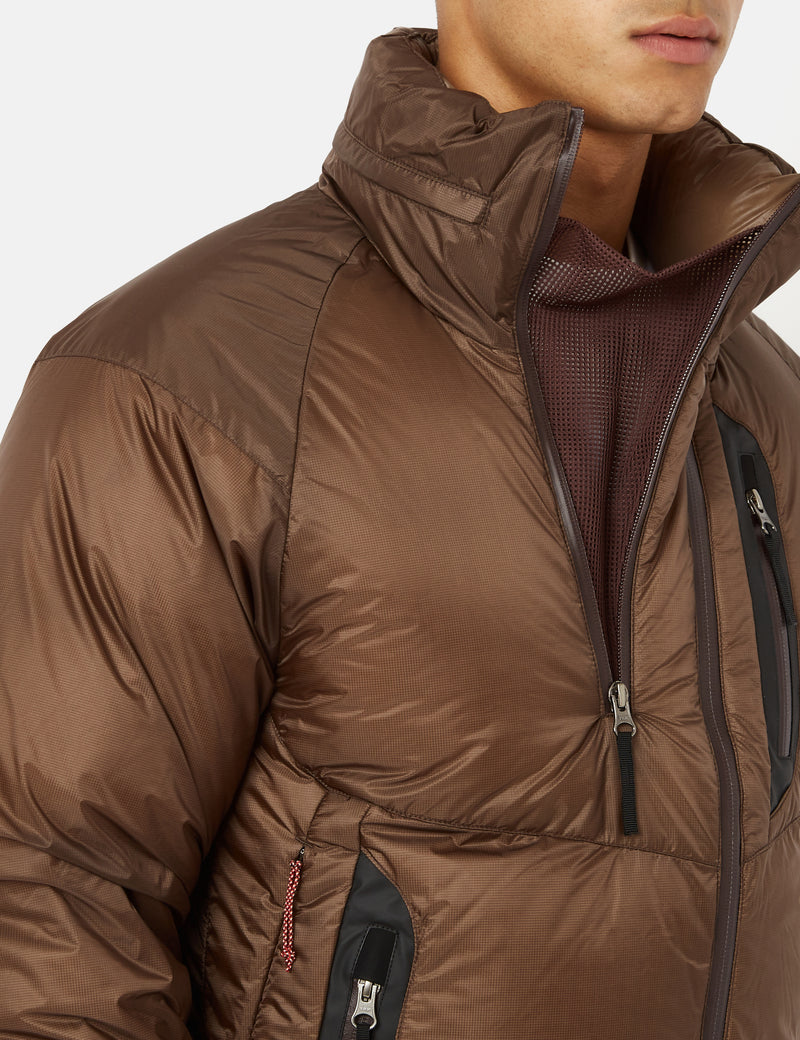 Nanga Aurora Light Stand Collar Down Jacket - Brown