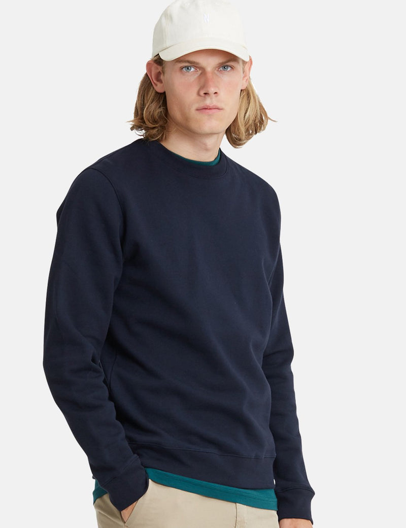 Norse Projects Vagn Classic Crew Sweatshirt (445gsm Cotton) - Navy Blue
