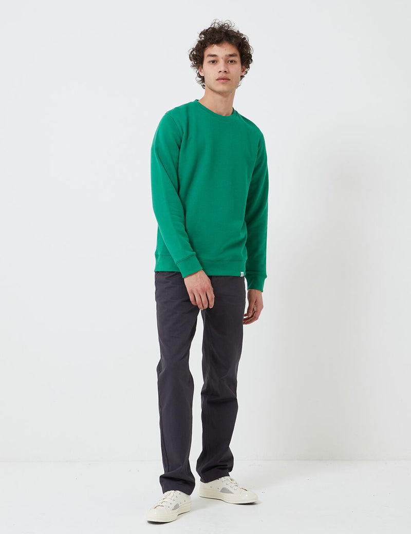 Norse Projects Vagn Classic Crewスウェットシャツ（445gsmコットン）-Sporting Green