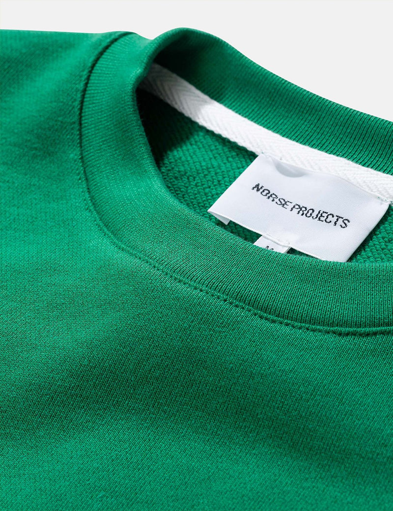 Norse Projects Vagn Classic Crew Sweatshirt (445gsm Cotton) - Sporting Green