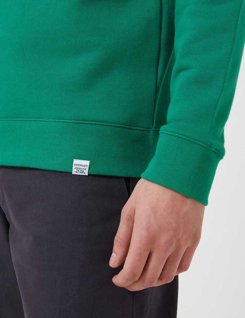 Nordische Projekte Vagn Classic Crew Sweatshirt (445 g/m² Baumwolle) - Sporting Green