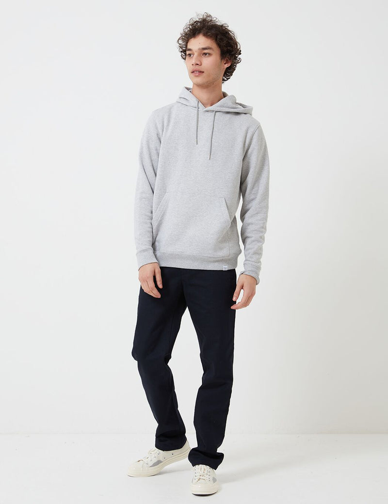 Norse Projects Vagn Classic Hoodie (445gsm Cotton) - Light Grey Melange