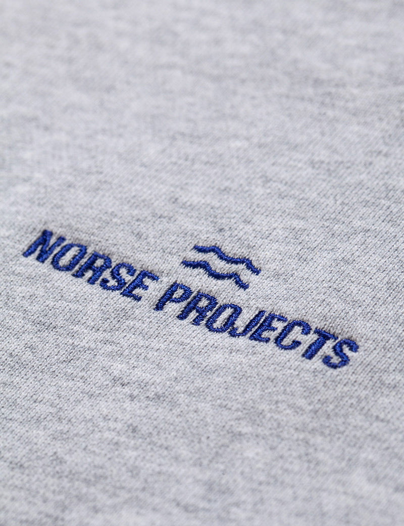Norse Projects Ketel Norse Projects Wave Logo Sweatshirt - Light Grey Melange