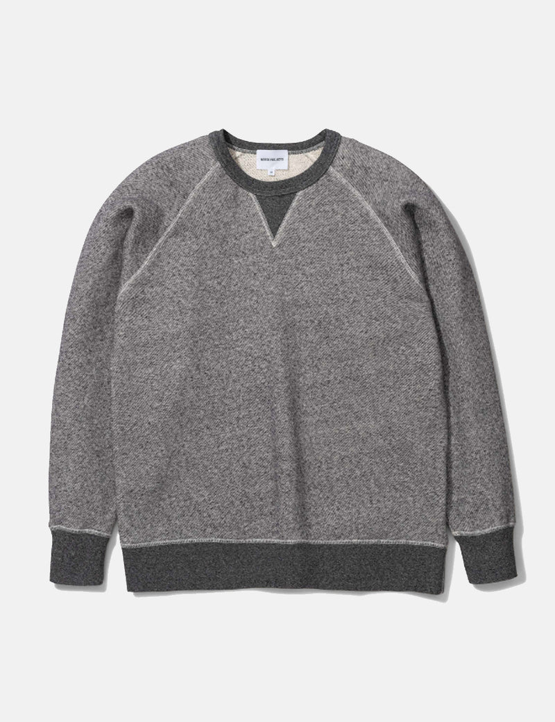 Norse Projects Kristian Sportswear Sweatshirt - Dark Grey Melange