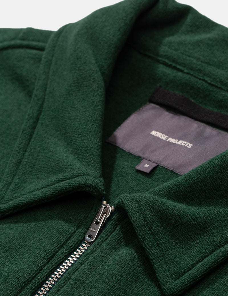 Norse Projects Jorn Fleece (Half Zip) - Dartmouth Green