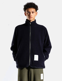 Norse Projects Frederik Tab Series Fleece Jacket - Dark Navy Blue
