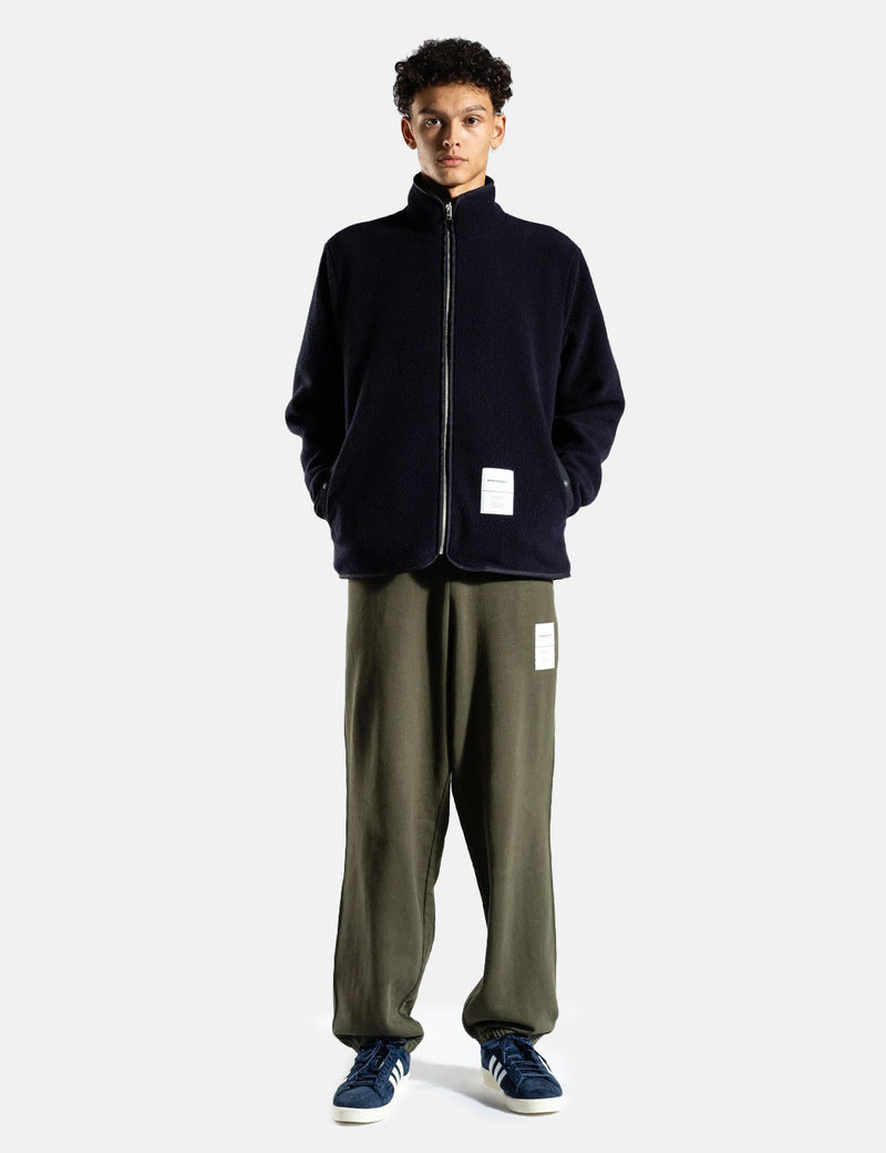 Norse Projects Frederik Tab Series Fleece Jacket - Dark Navy Blue