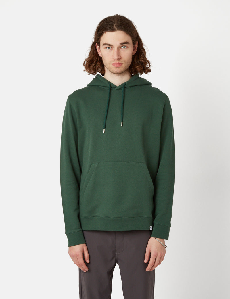 Norse Projects Vagn Hooded Sweatshirt - Dartmouth Green