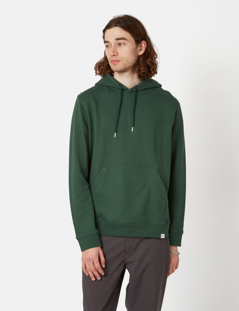 Norse Projects Vagn Hooded Sweatshirt - Dartmouth Green