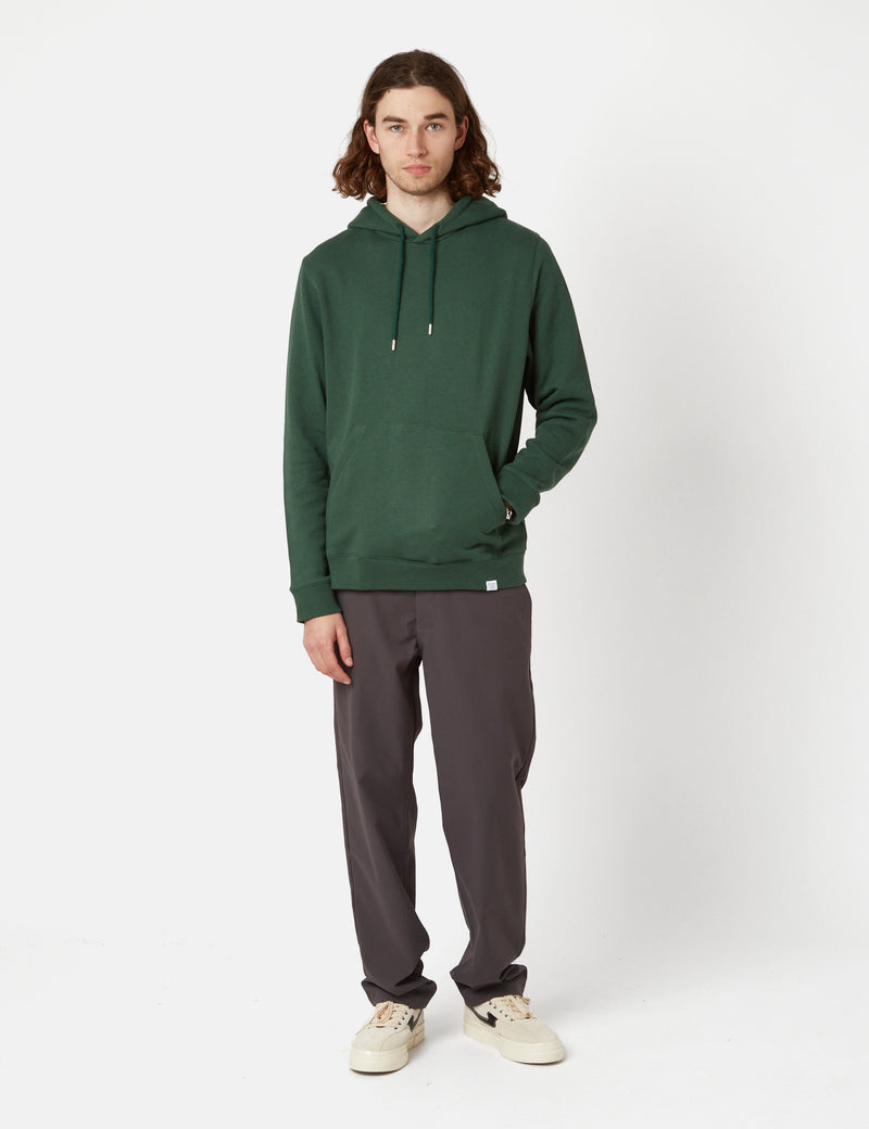 Norse Projects Vagn Hooded Sweatshirt - Dartmouth Green