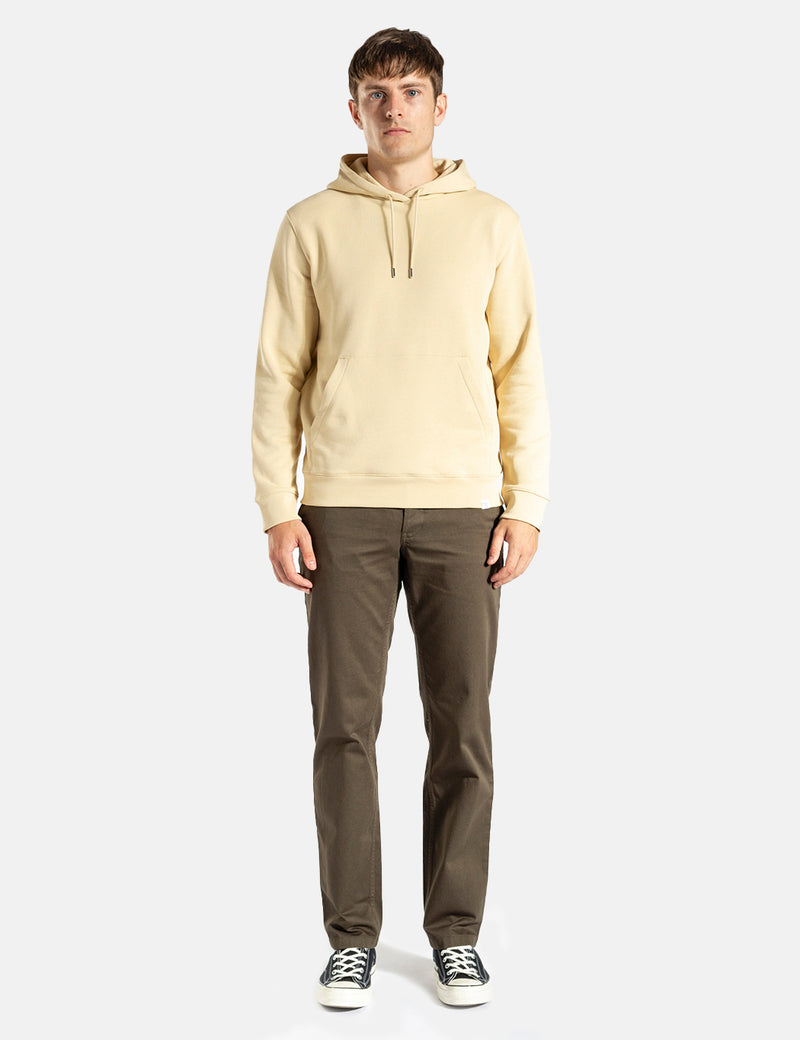 Norse Projects Vagn Classic Crew Hooded Sweatshirt - Oyster White