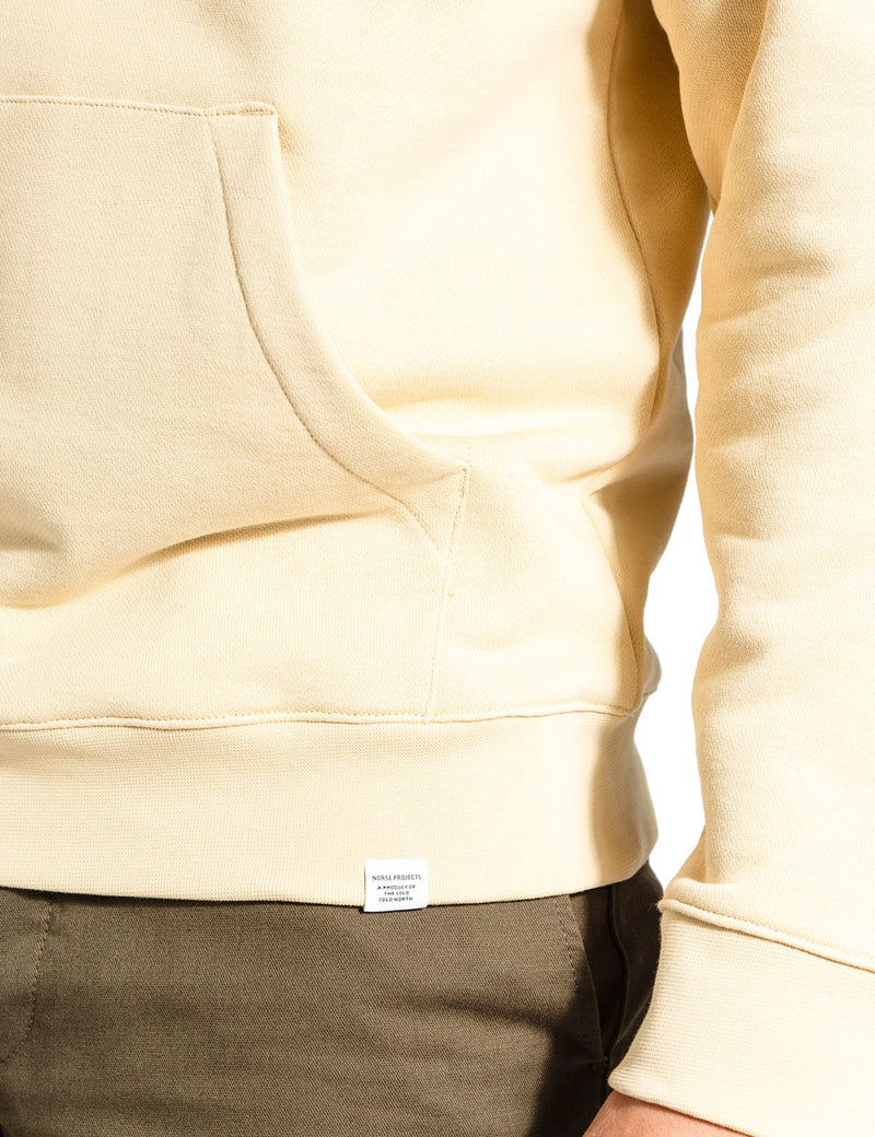 Norse Projects Vagn Classic Crew Hooded Sweatshirt - Oyster White