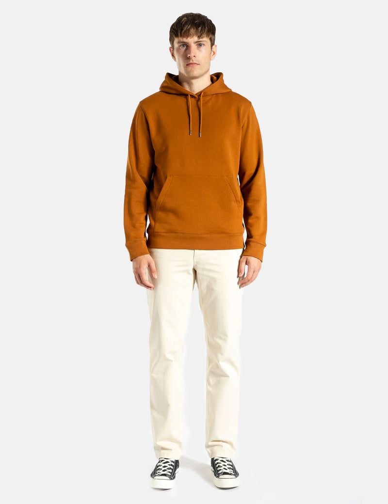 Norse Projects Vagn Classic Crew Hooded Sweatshirt - Rufous Orange