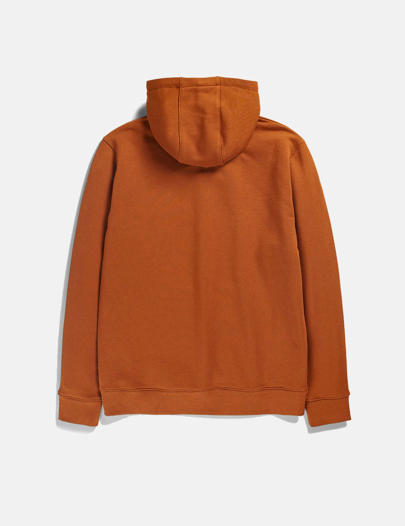 Norse Projects Vagn Classic Crew Hooded Sweatshirt - Rufous Orange