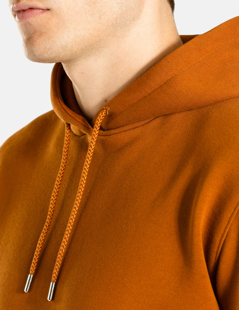 Norse Projects Vagn Classic Crew Hooded Sweatshirt - Rufous Orange