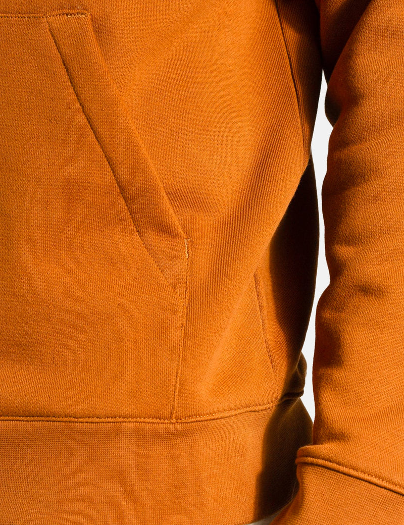 Norse Projects Vagn Classic Crew Hooded Sweatshirt - Rufous Orange