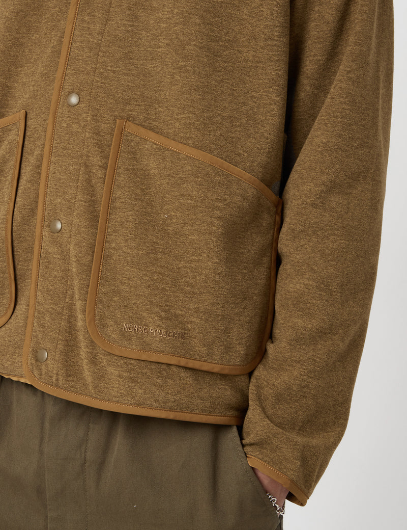 Norse Projects Otto Fleece Jacket - Duffle Brown