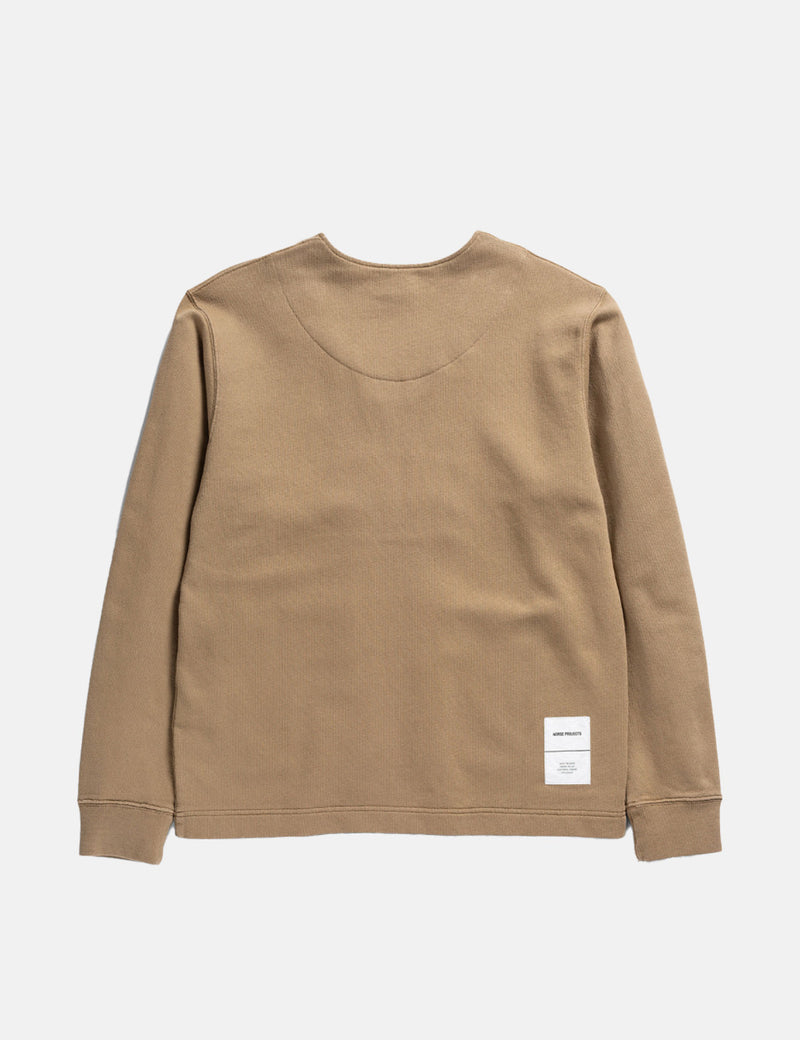 Norse Projects Fraser Tab Series Sweat Jacket - Utility Khaki