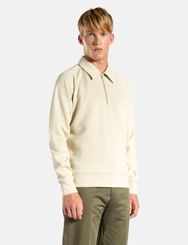 Norse Projects Kristian Half Zip Sweatshirt - Oatmeal