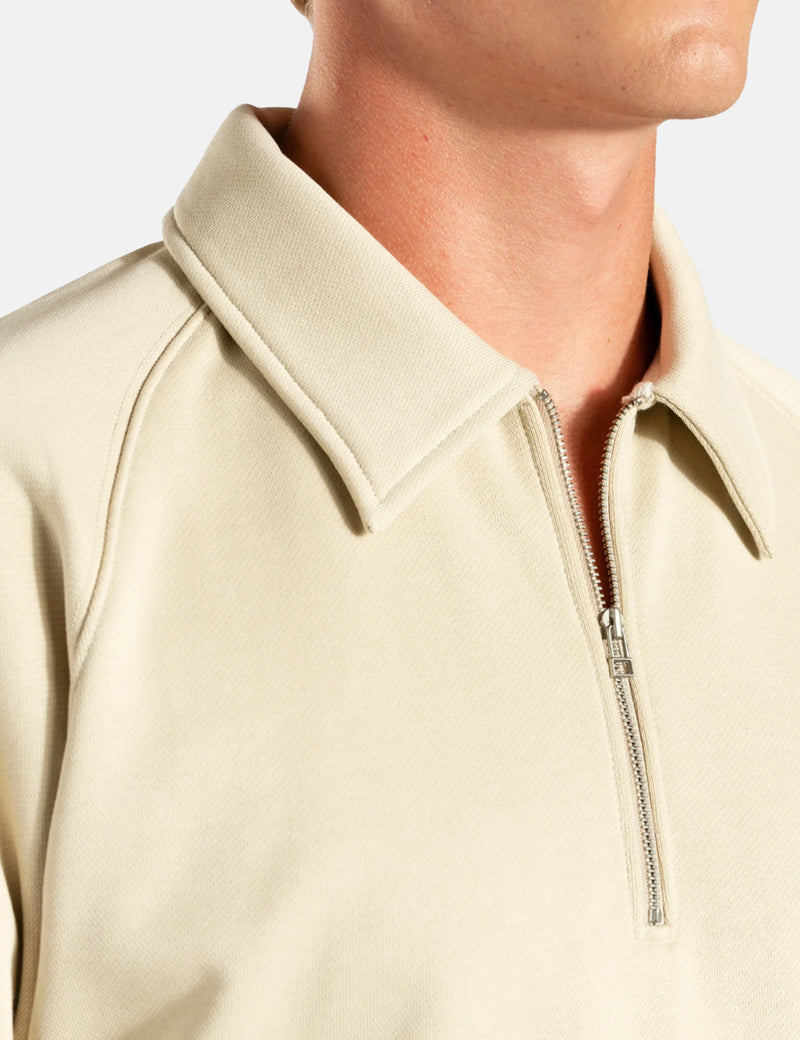 Norse Projects Kristian Half Zip Sweatshirt - Oatmeal