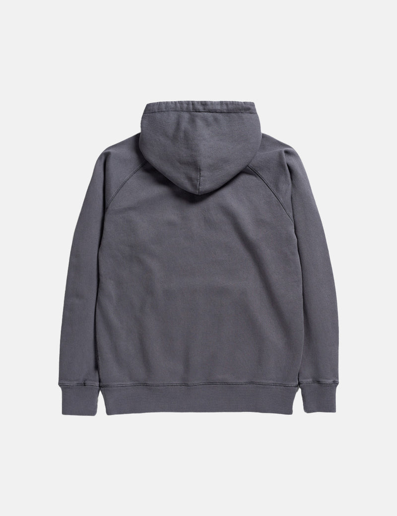 Norse Projects Kristian Tab Series Hooded Sweatshirt - Magnet Grey