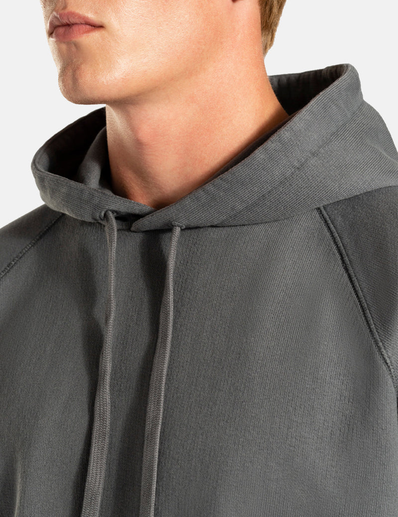 Norse Projects Kristian Tab Series Hooded Sweatshirt - Magnet Grey