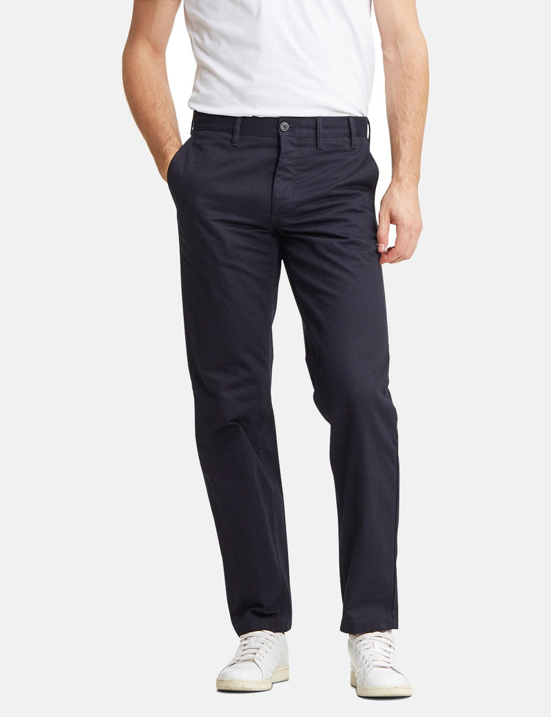 Norse Projects Aros Chino Trousers Heavy Cotton (Regular Fit) - Dark Navy Blue