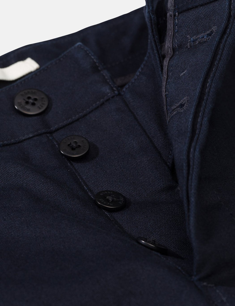 Norse Projects Aros Chino Trousers Heavy Cotton (Regular Fit) - Dark Navy Blue