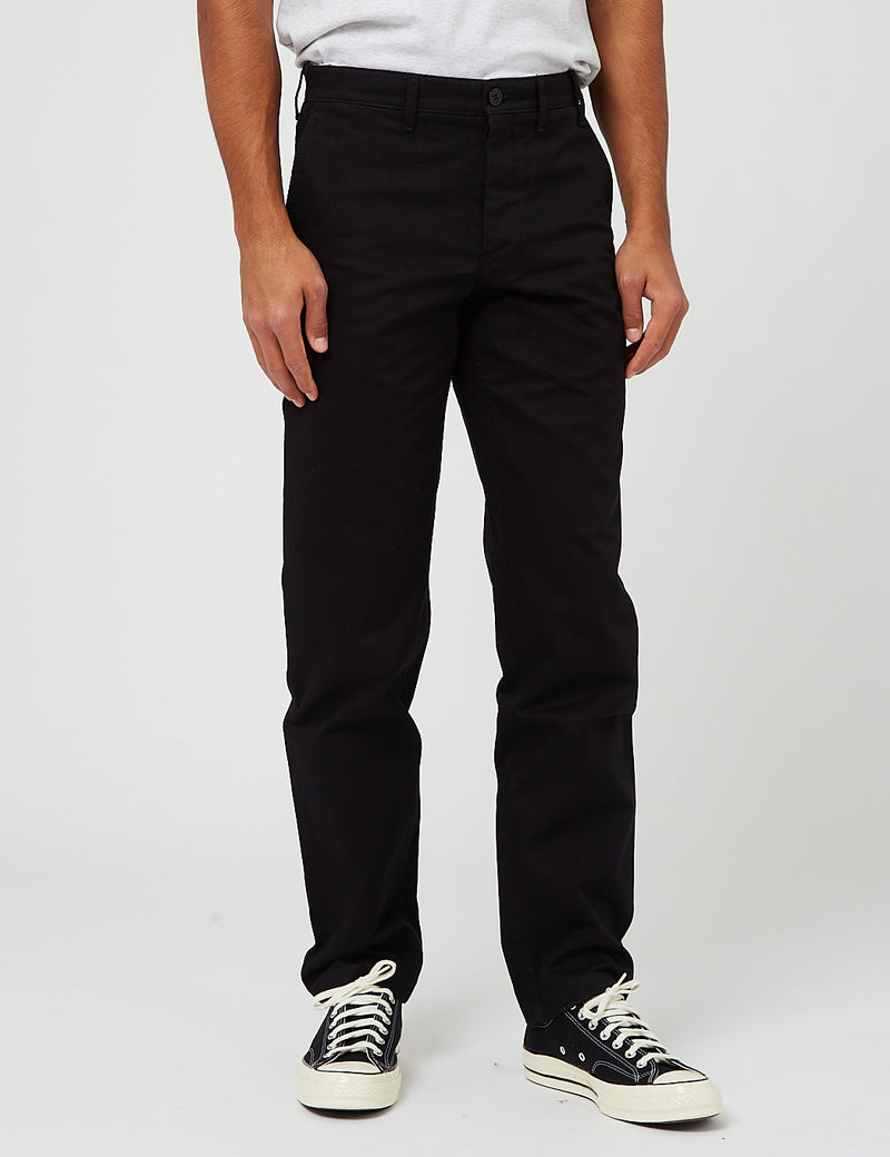 Norse Projects Aros Chino Trousers Heavy Cotton (Regular Fit) - Black
