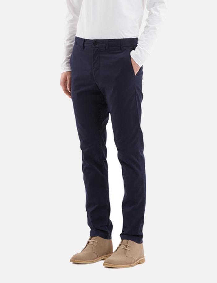 Norse Projects Aros Chino Trousers Light Stretch (Slim Fit) - Dark Navy Blue