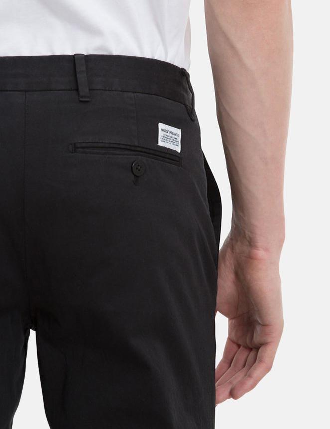 Norse Projects Aros Chino Trousers Light Stretch (Slim Fit) - Black
