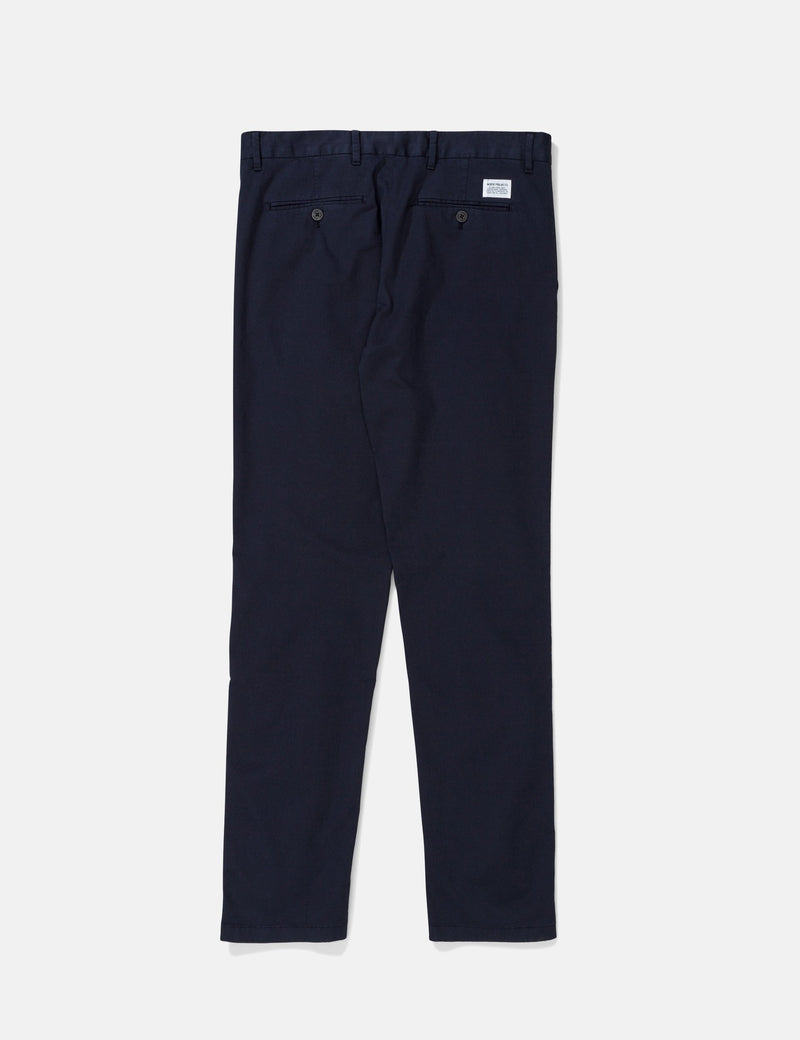 Norse Projects Arol Chino Trousers Light Twil (Slim Fit) - Dark Navy Blue